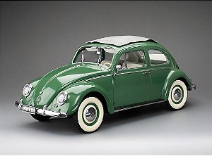 *** PRÉ-VENDA *** Volkswagen Fusca Beetle Saloon Opening Roof 1950 1:12 Sunstar Verde PV12943