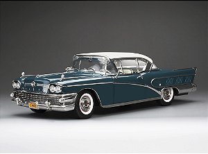 *** PRÉ-VENDA *** Buick Limited Riviera Coupe 1958 1:18 Sunstar Platinum Azul PV12943