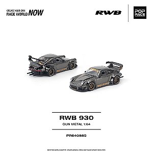 *** PRÉ-ORDER *** RWB 930 Gun Metal STELLA ARTOIS 1:64 POP RACE QTD4