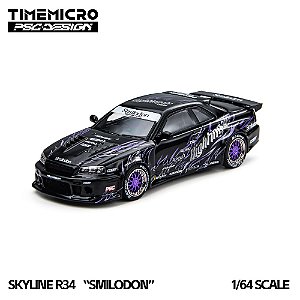 *** PRÉ-ORDER *** R34 Tiger Tooth Smilodon Nightingale PSC Design 1:64 TimeMicro Preto QTD3