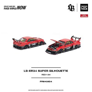 *** PRÉ-ORDER *** LB-ER34 Liberty Walk SUPER SILHOUETTE 1:64 POP RACE QTD4