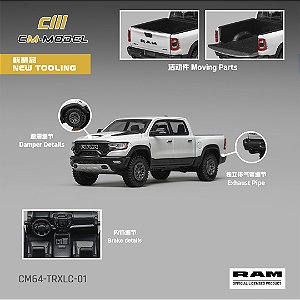 *** PRÉ-ORDER *** RAM 1500 TRX 6.2L Supercharged V8 Final Edition 2024 1:64 CM Model QTD3