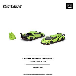 *** PRÉ-ORDER *** Lamborghini Veneno Verde Ithaca 1:64 POP RACE QTD3