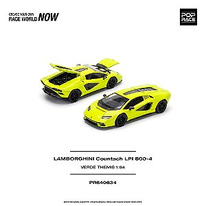 *** PRÉ-ORDER *** Lamborghini Countach LPI 800-4 Verde Themis 1:64 POP RACE QTD3