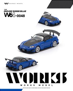*** PRÉ-ORDER *** Amuse S2000 GT1 Turbo 1:64 Works Model Azul QTD3