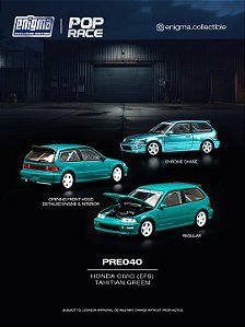 *** PRÉ-ORDER *** Honda Civic (EF9) Tahitian Green ENIGMA 1:64 POP RACE QTD3