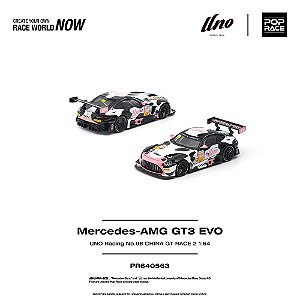*** PRÉ-ORDER *** Mercedes AMG GT3 EVO UNO RACING No.98 China GT Race 2 "Momo" 1:64 POP RACE QTD3