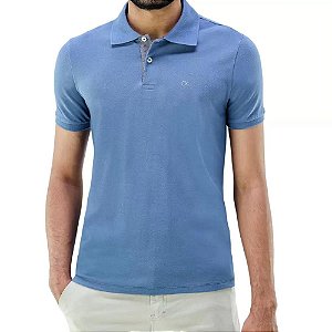 Camisa Polo Ogochi Slim Masculina Azul