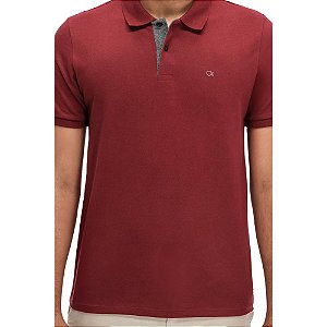 Camiseta Polo Ogochi Essencial Slim Piquet Marsala