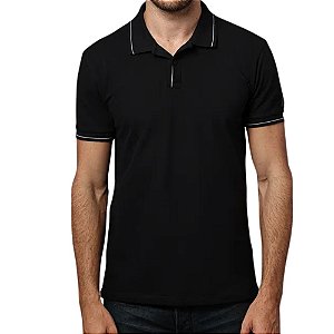 Camiseta Polo Calvin Klein Jeans Preto Slim Fit     CM5PC02PS772-0987