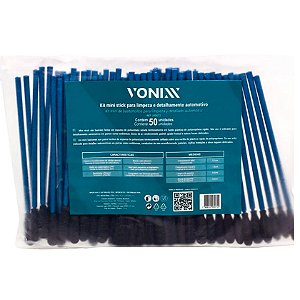 Vonixx Mini Stick Pequeno 50 Unidades | Bastões De Espuma Absorvente Para Detalhamento De Alta Precisão | REF:5032