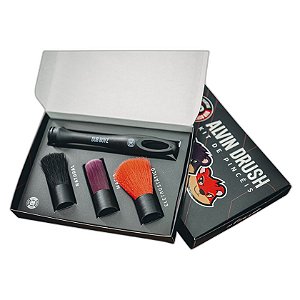 DUB BOYZ Alvin Drush | Kit de Pincéis 3 em 1 | Cerdas Naturais, Eletrostáticas e Macias | Alta Durabilidade e Precisão REF:5912