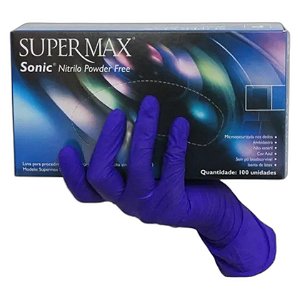 Supermax | Luva Nitrílica G Azul | Alta Resistência, Precisão e Conforto para Uso Profissional e Procedimentos | REF:3079