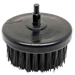 SGCB Escova 3,5" Preta Agressiva para Politriz M14 e Furadeira M8 | Limpeza Profunda Estofados e Carpetes | REF:2891