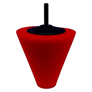 Cone de Polimento Vermelho Sigma 80mm Macio | Ideal para Rodas e Cantos Difíceis | Haste 6mm | REF: 6222