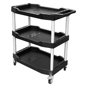 Carrinho Utilitário SGCB 3 Camadas com Rodas 360° | Reforçado, Ergonômico, Capacidade 120kg | REF:2872