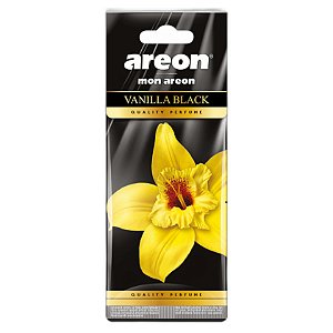 Areon Papel Mon Vanilla Preto | Aromatizante Sofisticado com Toque de Baunilha e Frutas | Perfume Duradouro | REF:1620