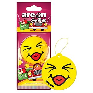 Areon Papel Smile Maçã e Canela | Aromatizante com Fragrância de Maçã e Canela | Durabilidade até 40 dias | REF:5804