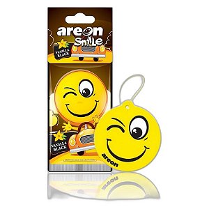Areon Papel Smile Baunilha Preto | Aromatizante Sofisticado de Baunilha | Perfume Duradouro por até 40 dias | REF:5791