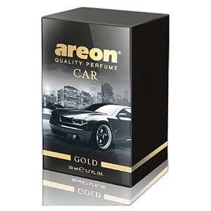 Areon Perfume Vidro 50ml Gold | Aromatizante Compacto para Veículos | Sofisticação e Perfume Duradouro | REF:1629
