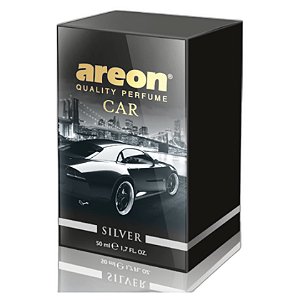 Areon Perfume Vidro 50ml Silver | Aromatizante Premium para Veículos | Sofisticação e Perfume Duradouro | REF:1632