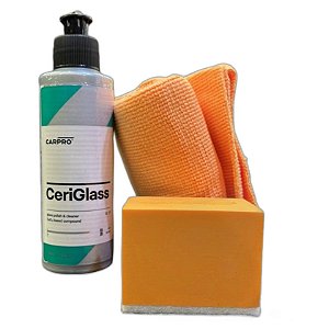 CarPro CeriGlass Kit 150ml - Polidor de Vidros e Removedor de Manchas | Alta Performance | REF:1763