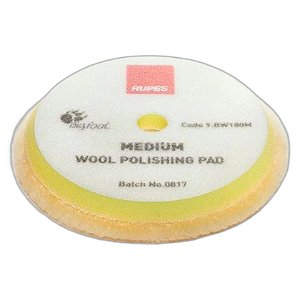 RUPES Boina de Lã Amarela 5” | Refino e Lustro com Alta Estabilidade e Acabamento Impecável | REF: 2753