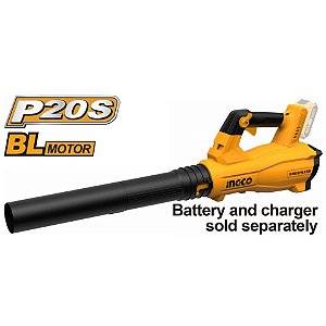 INGCO Soprador a Bateria 20V | Motor Brushless | 144 km/h | Portátil e Potente | Uso Doméstico e Profissional | REF:5407
