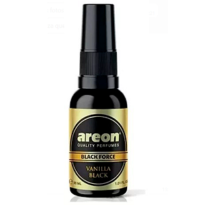 Areon Black Force Vanilla Black - Perfume Automotivo Premium | 30ml | REF:6516