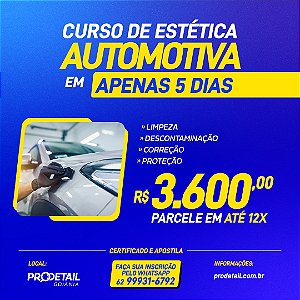 CURSO DE ESTÉTICA AUTOMOTIVA COMPLETO