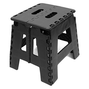 DETAIL BANQUETA DE PLASTICO PRETO DOBRAVEL PEQUENA REF:6441