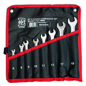 SIGMA KIT 8 CHAVES COMBINADAS 6,8,9,10,11,13,17,19MM 0601020090 - REF: 7129