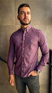 Camisa Ralph Lauren Xadrez Vinho