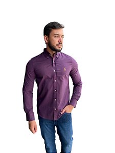 Camisa Xadrez Ralph Lauren Masculina Manga Longa