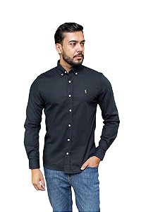 Camisa Ralph Lauren Preto  Masculina Manga Longa
