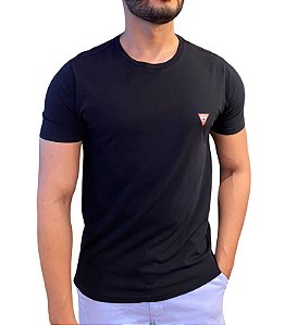 Camiseta Guess Triangulo Original Pq Preto