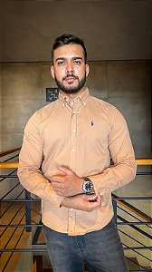 Camisa Ralph Lauren Manga Longa Classica Marrom