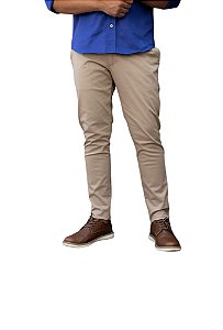 Calça Garbanne Super Skinny Algodão Egípcio Kaki