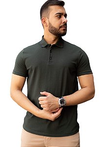 Camisa Polo Ellus Piquet Half Line Classic verde