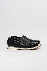 Mocassim Masculino Garbanne Cerviatto Preto Couro Legitimo