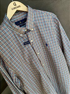 Camisa Xadrez Ralph Lauren Masculina Manga Longa