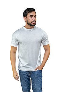 Camiseta Pima Básica Essencial Slim Fit Masculina Individual Branco