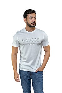 Camiseta Slim Guess Flocado Branco