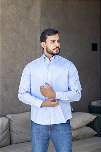 Camisa  Ellus Oxford Classic Azul