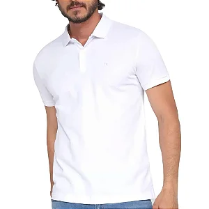 Polo Masculina Calvin Klein Regular Branco