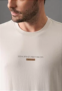 Camiseta Calvin Klein Masculina Address NY Areia