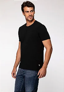 Camiseta Guess Masculina Gola A Fio Preto