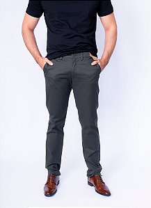 Calça Garbanne Slim Alfaitaria Moovex Chumbo
