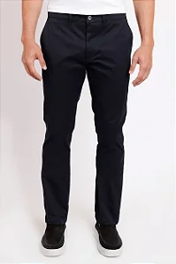 Calça Chino Garbanne Slim Alfaitaria Moovex Marinho