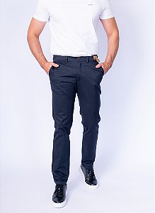 Calça Garbanne Slim Alfaitaria Moovex Azul Marinho